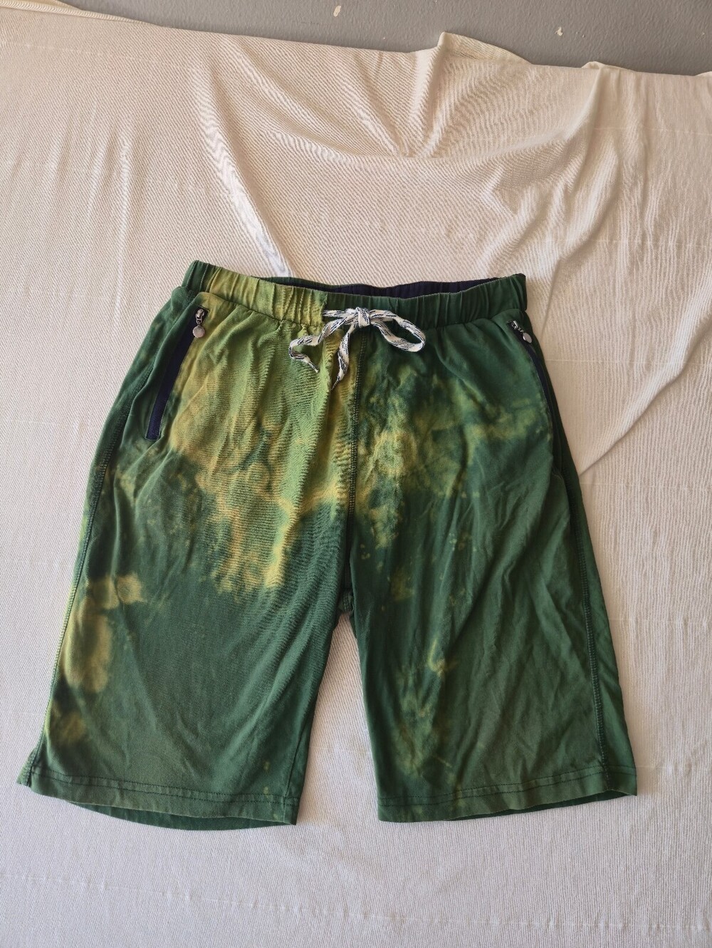 AllSaints Men's Green Tie-Dye Shorts Size 3XL